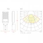 Уличный светильник WOLTA STL-70W03 70Вт 4000К IP65