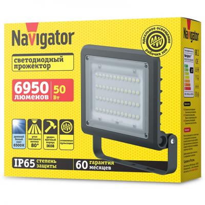 Светодиодный прожектор Navigator 80 672 NFL-02-50-6.5K-BL-LED 50Вт 6500К IP65