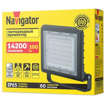 Светодиодный прожектор Navigator 80 673 NFL-02-100-4K-BL-LED 100Вт 4000К IP65